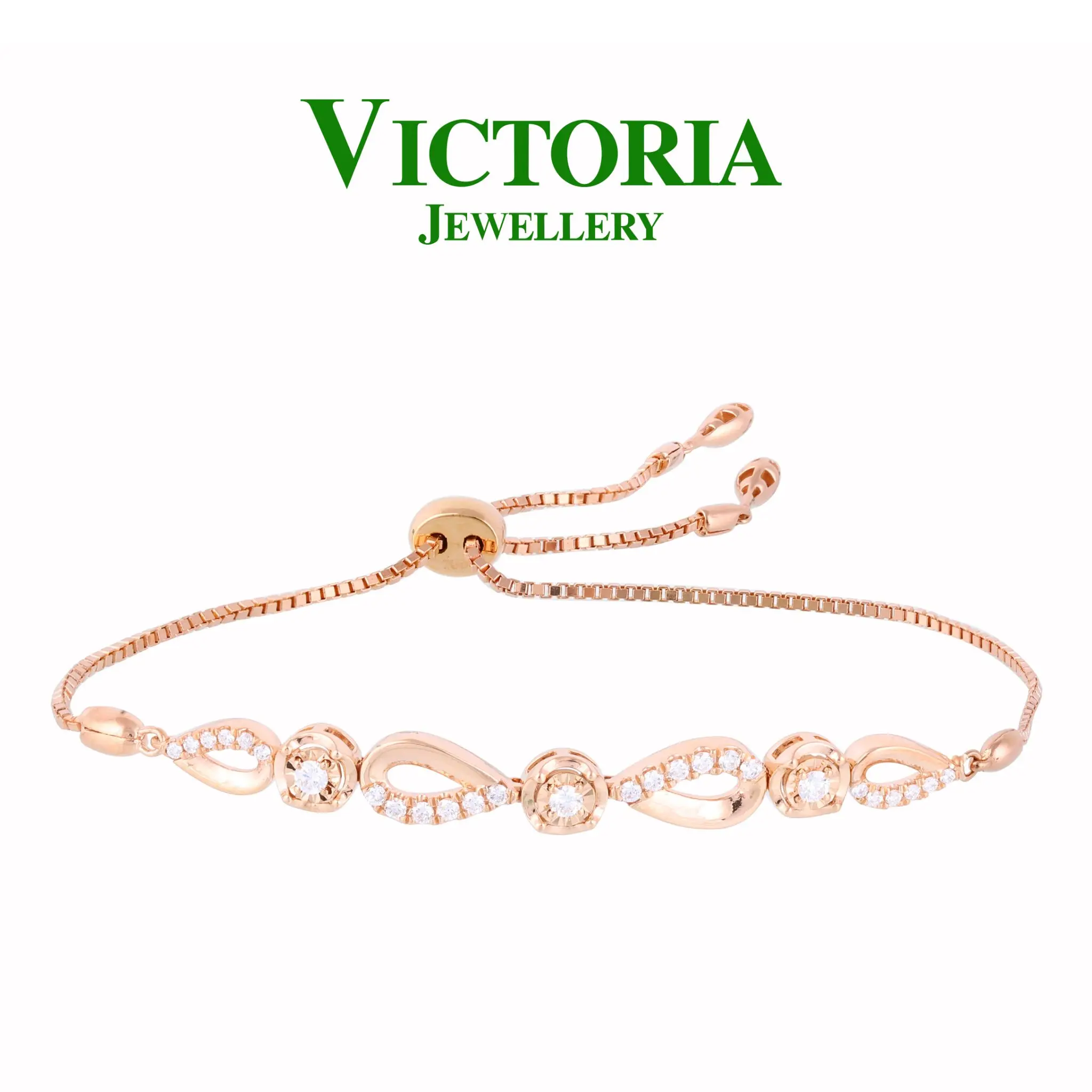 Gelang Rantai Berlian Serut VBE678766 Victoria Jewellery