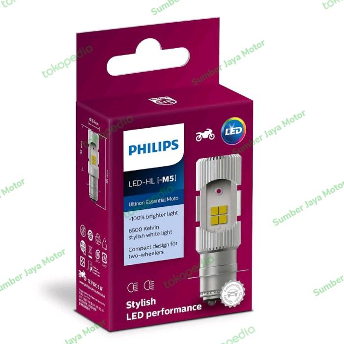 Gambar Bohlam Lampu LED Philips Motor M5 dari Sumber Jaya Motocare Kota Administrasi Jakarta Barat Tokopedia
