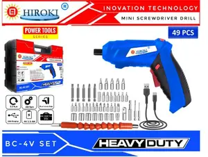 HIROKI BC-4V Cordless Drill Screwdriver 4 V Mesin Obeng Portable