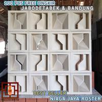 Gambar NIAGA JAYA ROSTER -  Roster Beton Minimalis -  Ukuran 20x20cm | Loster Putih | Ventilasi Udara | Nako | Terakota - Merah dari NIAGA JAYA ROSTER Kota Bekasi 4 Tokopedia