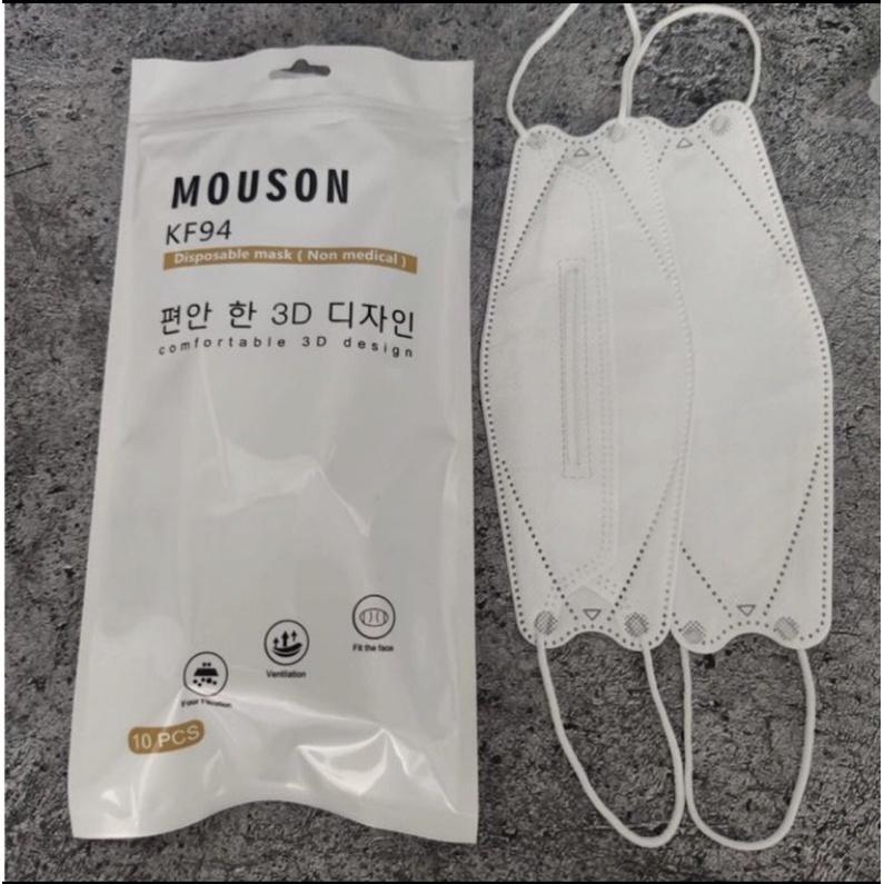 Masker KF94 Putih 4Ply Protection Mask Isi 10 pcs Evo 3D - MousonKF94putih