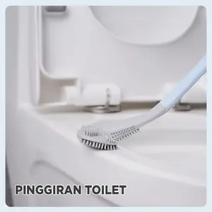 Sikat Kloset Silikon Model Tongkat Golf Brush Silicone Alat Pembersih