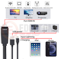 Gambar Mirascreen Kabel Lightning to HDMI TV Mirroring lphone- lpad to TV dari Edgecom Kota Administrasi Jakarta Pusat 3 Tokopedia