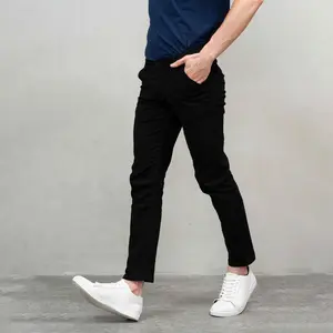 Houseofcuff Celana Chino Panjang Pria Slim fit Stretch Jeans Hitam
