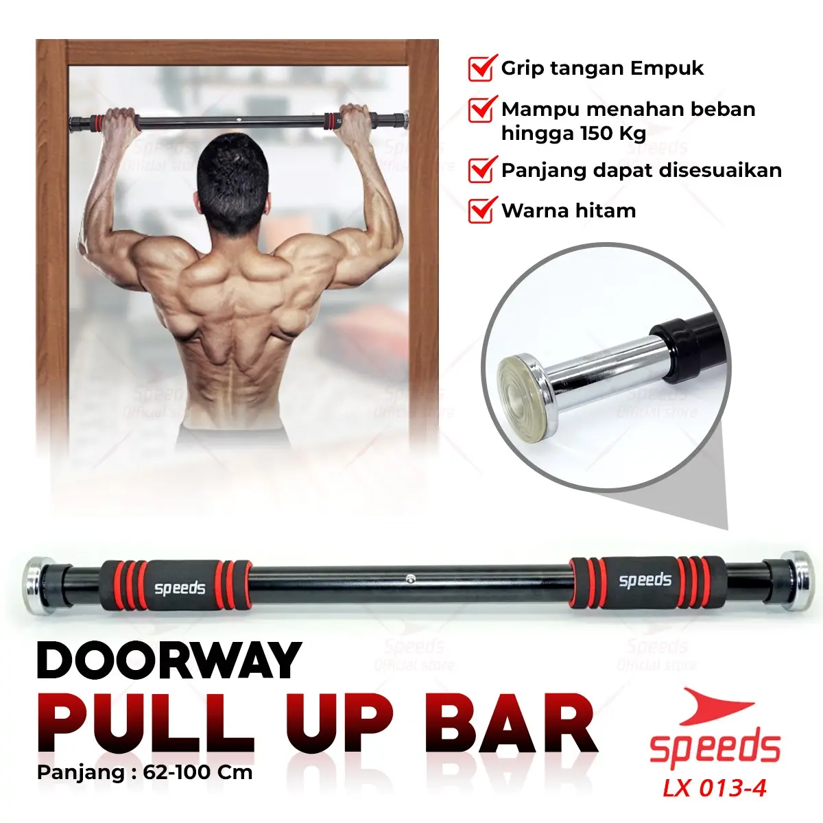 Speeds Door Chinning Bar / Pull UP bar Speeds / Iron Gym 013-4