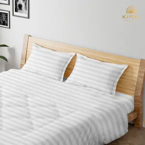 Kimsi Bedcover Only 220x230 Bedcover Premium Katun Putih salur