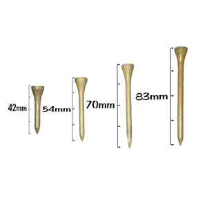Tee Golf Bamboo Perlengkapan Golf Tees Wood