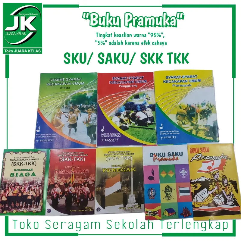 BUKU PRAMUKA SKU/SAKU/SKK TKK Siaga/Penggalang/Penegak SD,SMP,SMA