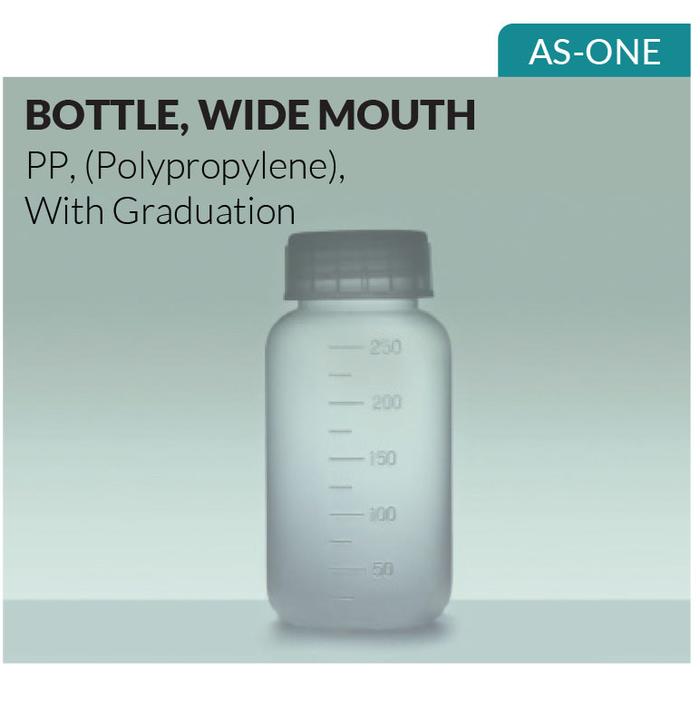 Gambar AS ONE | BOTOL PLASTIK 1000ml wide mouth with graduation Bottle PP Polypropylene # 5-002-55 dari labcreative Kab. Bekasi Tokopedia