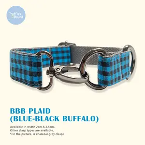 Kalung anjing kucing hewan BBB Plaid (lebar 2.5cm)