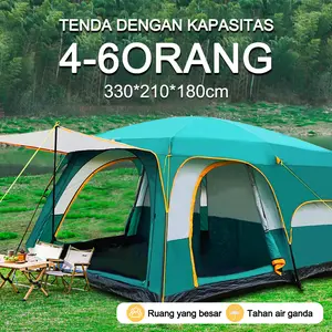 Tenda Camping 4-6 Orang 3.32.11.8M Portable Waterproof Camping Tent