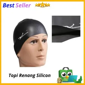 Penutup Kepala Silicone Topi Renang Anti Air Bisa Tutup Telinga Swim