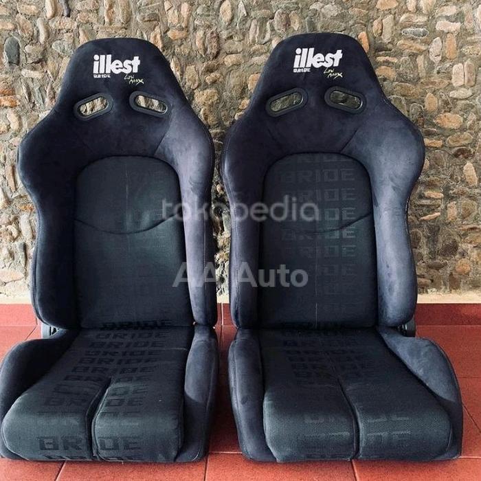 Gambar Jok Bride Lowmax Illest Bahan Suede Gradasi Hitam (replika,semi impor) dari VictoryMotorsport Kota Tangerang Tokopedia