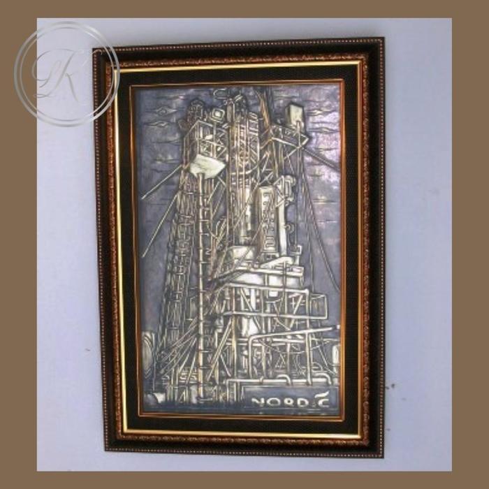 Gambar RELIEF KUNINGAN PENGEBORAN MINYAK DRILLING dari toko perak kotagede silver Kota Yogyakarta Tokopedia