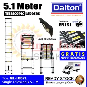 Tangga Lipat Teleskopik 5 Meter / Alumunium Telescopic Dalton ML-1007L