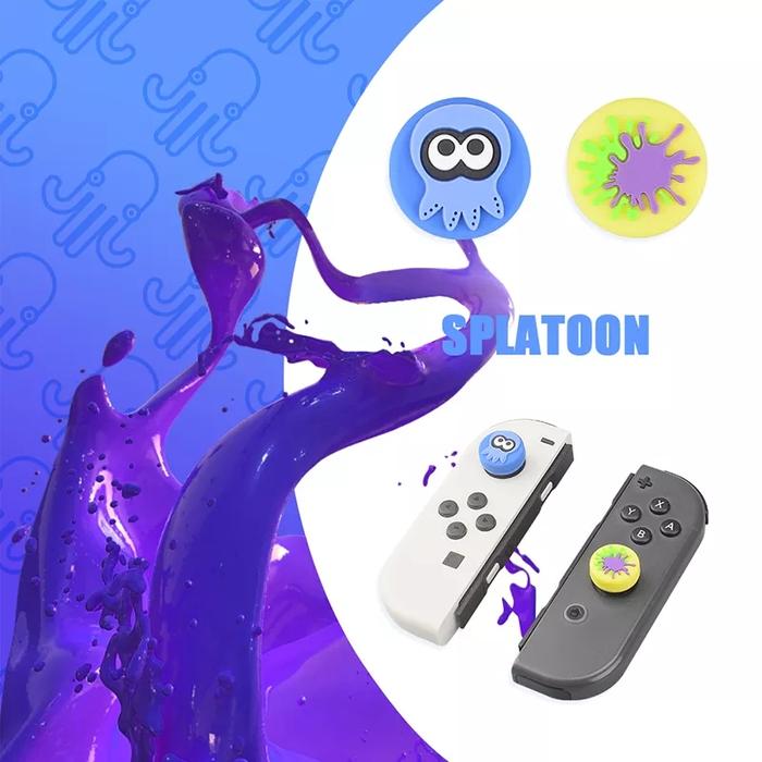 Jual Joycon analog thumb grip Splatoon 3 Nintendo Switch OLED V1 V2 ...
