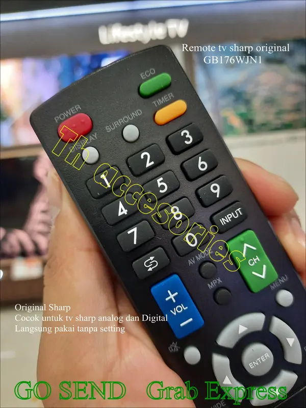 Remote tv Sharp Analog dan Digital tv Original GB176WJN1 2