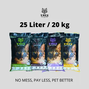 Pasir Kucing Gumpal Wangi Premium T-REX CAT LITTER (25 Liter)
