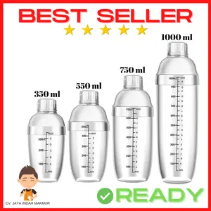 Plastic Cocktail Shaker Acrylic 700ml Pengocok Minuman Plastik 700cc