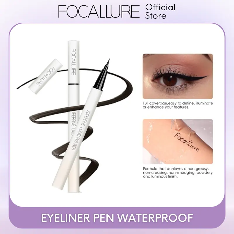 FOCALLURE waterproof eyeliner 24 hours smooth black liquid FA91 0