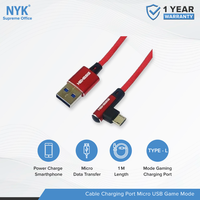 Gambar NYK Kabel Data Charger Fast Charging Micro Usb to USB 1 Meter dari NYK Indonesia Kota Administrasi Jakarta Pusat 2 Tokopedia