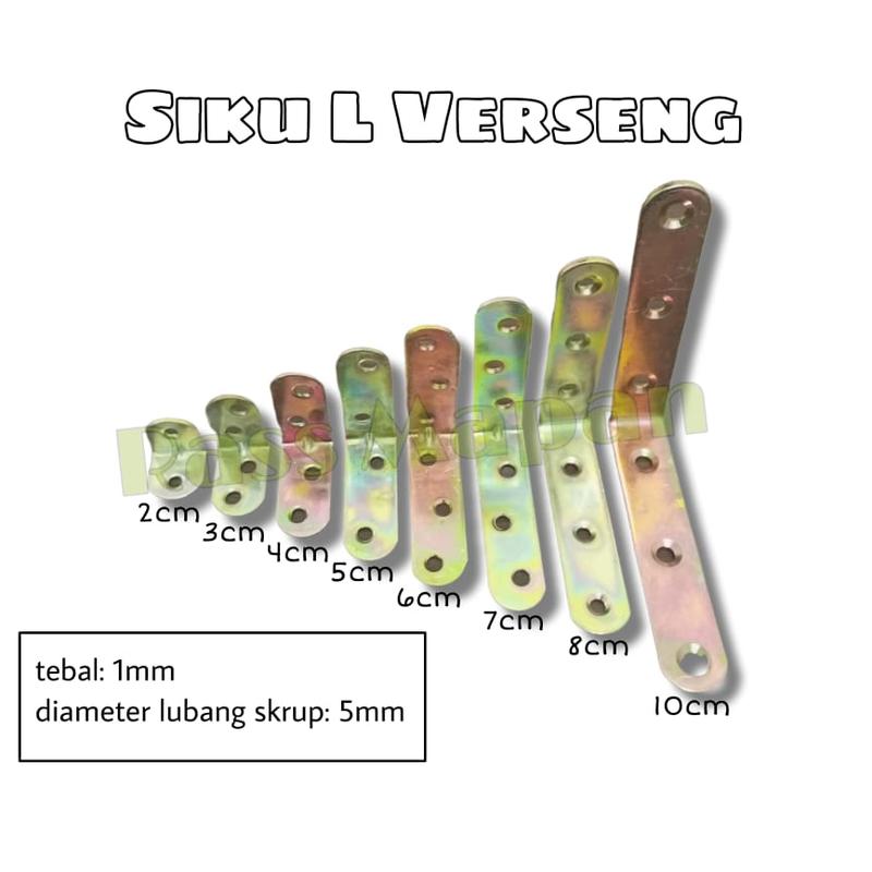 Siku L Lemari Rak Verseng Kuningan 1mm Tebal Diameter 5mm Lubang - Shop ...