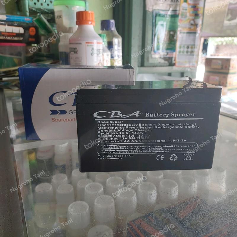 BATERAI AKI ACCU 8 AH 12 VOLT ORI CBA SPRAYER ELEKTRIK BATTERY SPRAYER 0