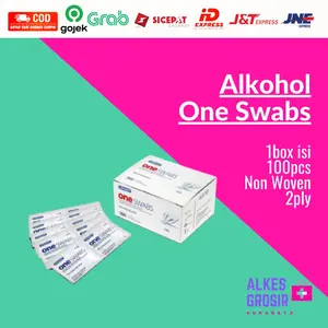 Alkohol One Swabs 2ply Isi 100pcs Tisu Kapas Steril Antiseptik