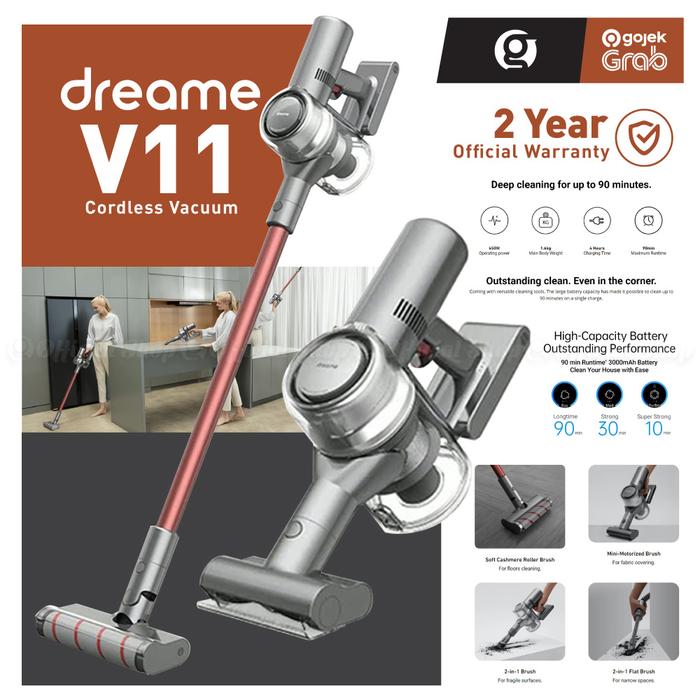 Gambar Dreame V11 Cordless Vacuum Cleaner Handheld Penyedot Debu 25K Garansi dari G-Rex Kota Administrasi Jakarta Barat Tokopedia