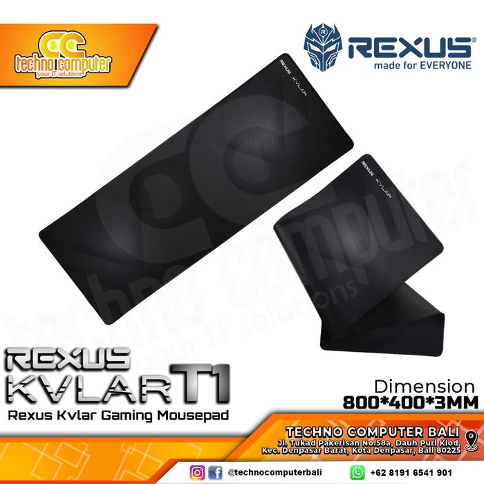 Gambar Mousepad Gaming Rexus Kvlar T1 dari Techno Computer Bali Kota Denpasar Tokopedia