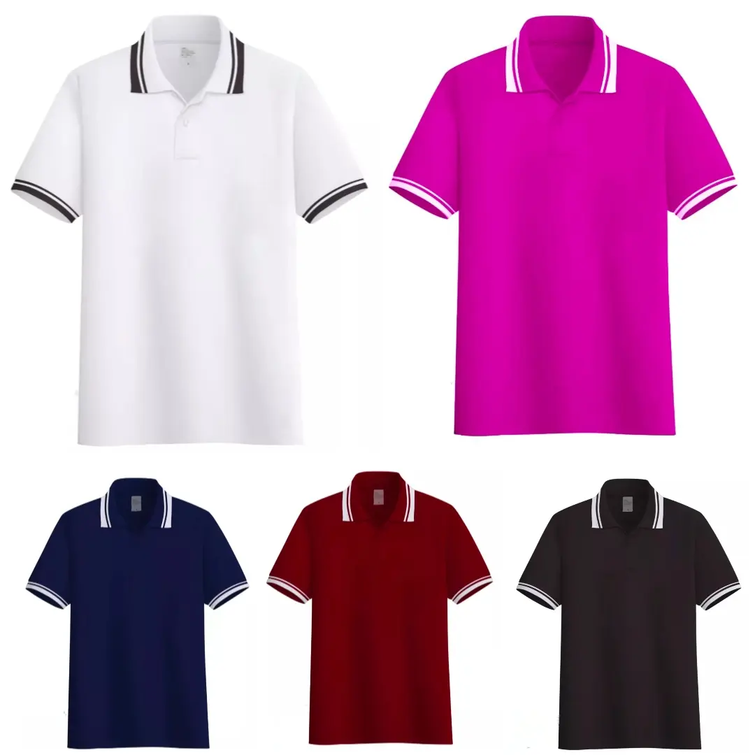 Kaos Wanita & Pria Polo Kerah Motif Bahan Lakos Pique Lembut Adem Size M L XL XXL Nyaman untuk Sehari-hari Cocok untuk Seragam dan Team Unisex