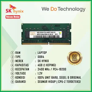 RAM LAPTOP DDR4 4GB 2400MHZ PC4-19200 SK-HYNIX