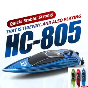 Mini RC Boat HC805 HC 805 HC-805 RC Perahu Cepat 2.4G With LED RTR