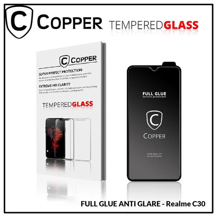 Gambar COPPER Tempered Glass - compatible For Realme C30 | MATTE Anti Glare Full Glue Premium dari Copper Indonesia Kota Administrasi Jakarta Barat Tokopedia