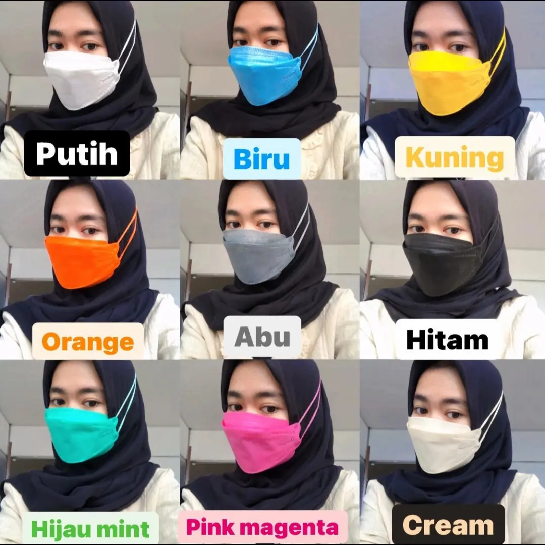 Masker KF94 BalMed 4 Ply Headloop Medical Face Mask Hijabers, 99% BFE