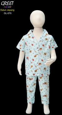 Gambar Piyama Anak Katun Jepang GREET Model Pendek-Panjang Size 2-4-6 - GL-070, 4 dari greetnightwear Kota Administrasi Jakarta Utara 1 Tokopedia