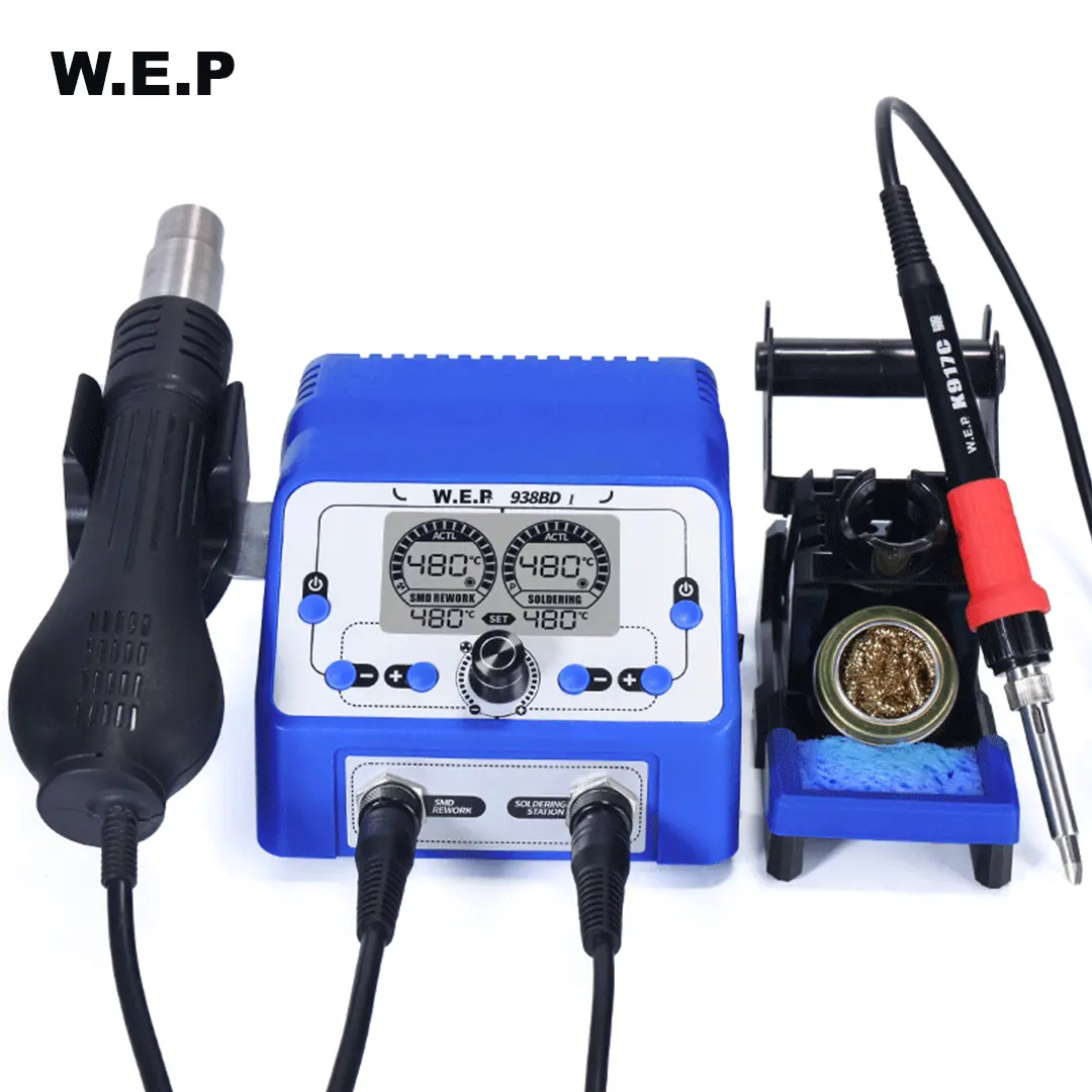 WEP 938BD I 2 in 1 Blower Hot Air & Rework Soldering Station ESD