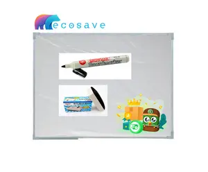 Papan Tulis Magnetik 120x240 White Board EcoSave Ori + Ongkir ( Papan Tulis Gantung Tempel White Board Magnetic EcoSave )