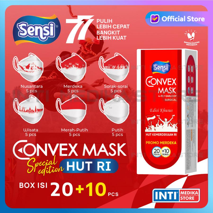 SENSI - Convex Mask 4 Ply Edisi HUT RI | Masker Sensi Earloop