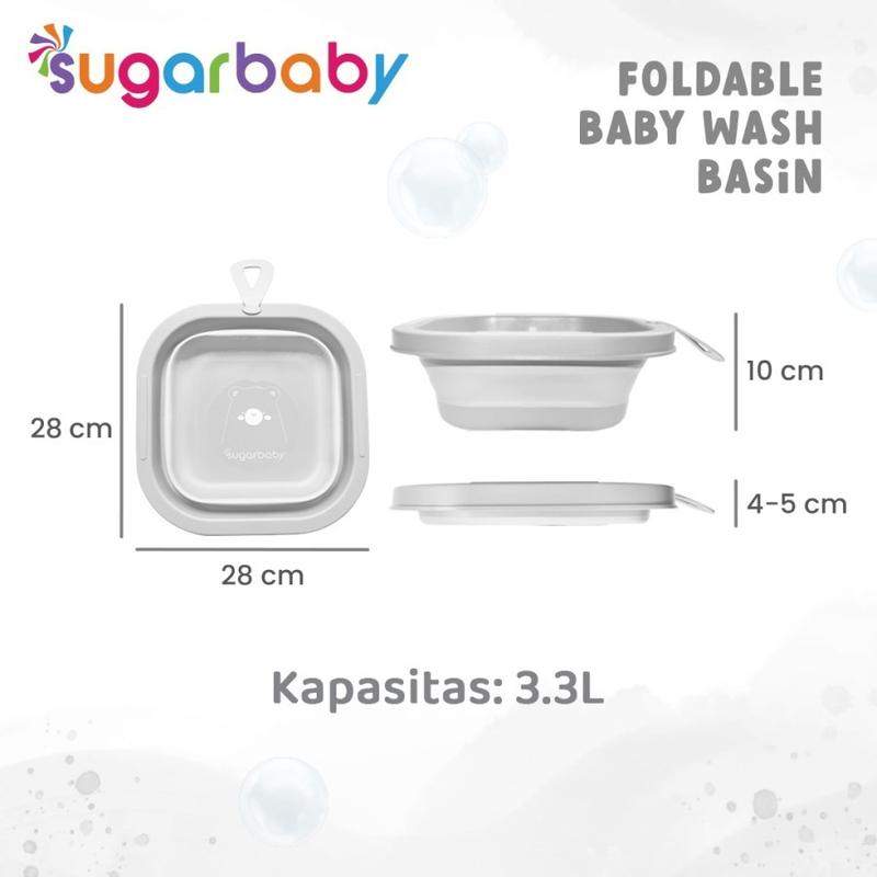 Sugar Baby Foldable Baby Wash Basin - Baskom Ember Lipat Bayi 4