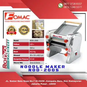 MESIN CETAK MIE PENCETAK MIE NOODLE MAKER NOD-200S STAINLESS FOMAC