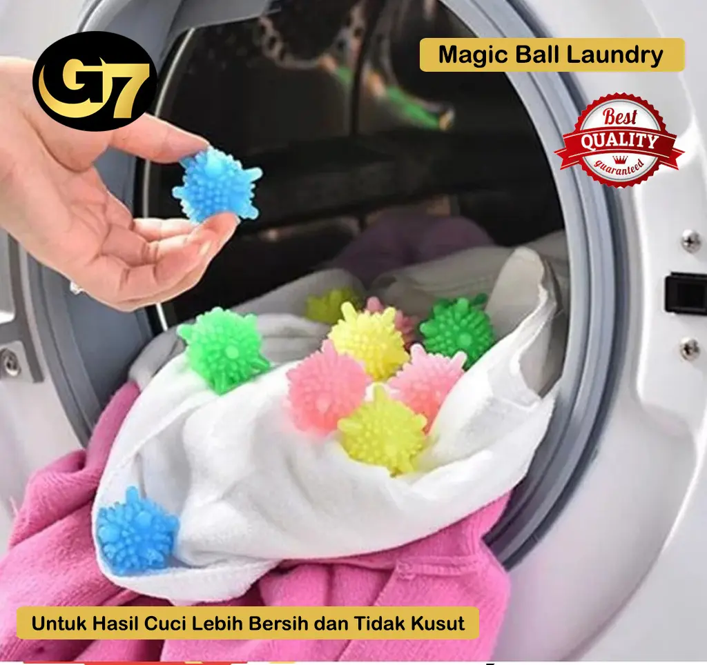 Bola Laundry Untuk Mesi Cuci Pencuci Baju Laundry Magic Ball Silikon Per 10 PCS