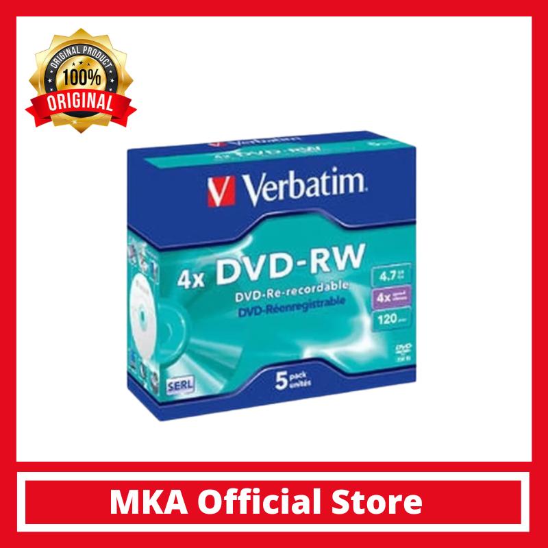 Verbatim DVD-RW 4.7 GB 4x Single Pack - 5 Disc Pack 43285 0