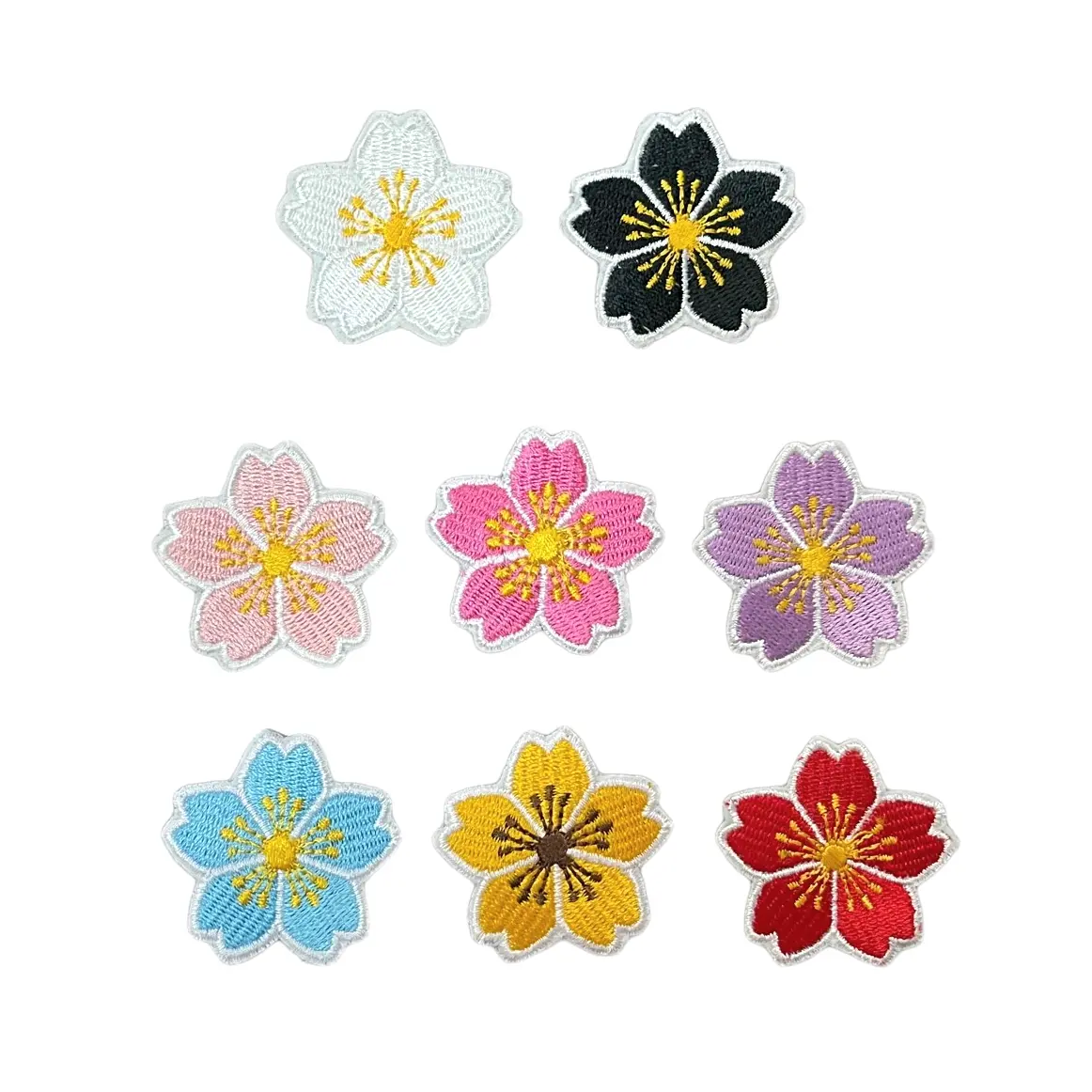 Iron On Patch Cherry Blossom Flower Bordir Emblem Bunga Sakura Jepang
