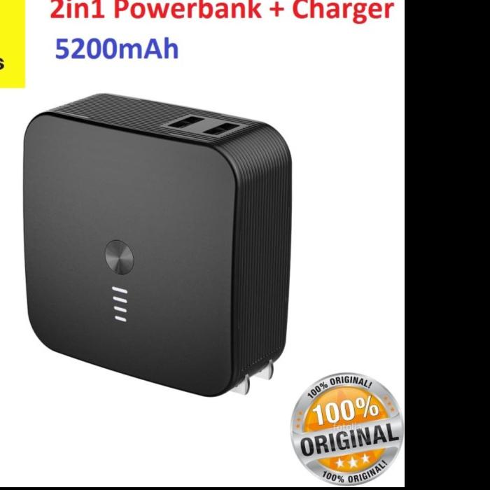 Gambar Charger Baseus Dual Mode Charger + Powerbank 2in1 5200mAh Original dari PusatProductOriginal Kota Administrasi Jakarta Pusat Tokopedia