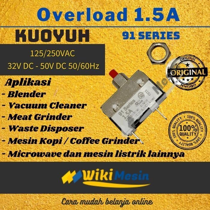Gambar Thermal Motor Protector Overload 1.5A Kuoyuh Relay 91 Series 50Vdc dari Overload Wikimesin Kab. Tangerang Tokopedia
