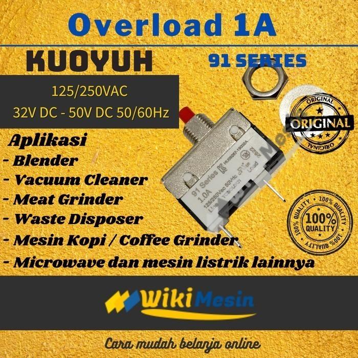 Gambar Thermal Motor Protector Overload 1A Kuoyuh Relay 91 Series 50Vdc dari Overload Wikimesin Kab. Tangerang Tokopedia