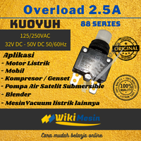 Gambar Overload Thermal Protector Circuit Breaker Kuoyuh 2.5A 88 Seri dari Overload Wikimesin Kab. Tangerang 3 Tokopedia