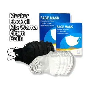 Masker Duckbill 50 pcs murah 1 box hitam putih