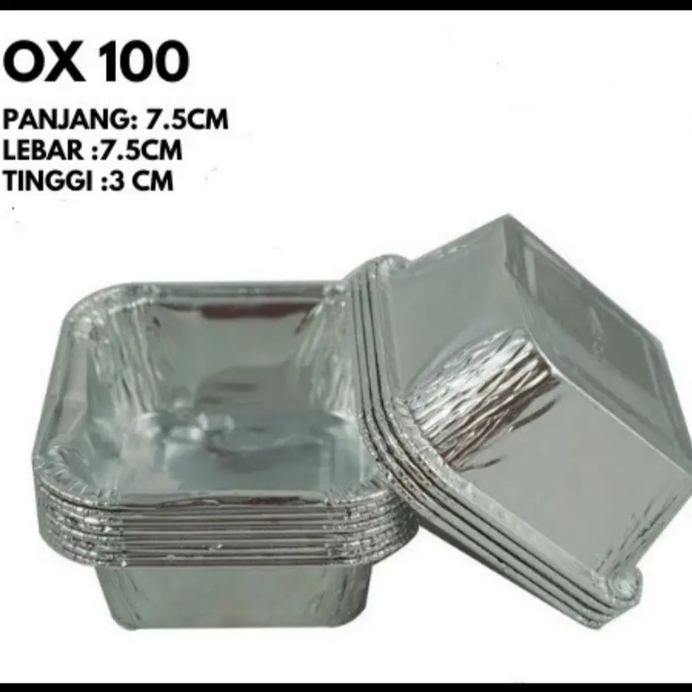 OX 100 aluminium Foil tray wadah cup makanan makaroni lasagna-Tray aja